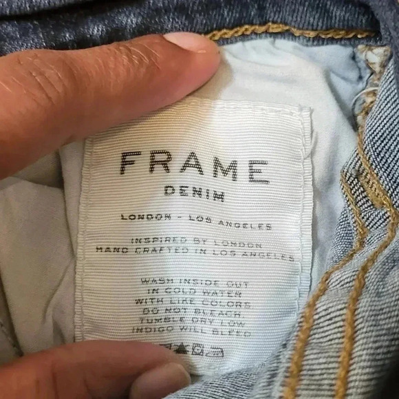 FRAME Distressed Le High Skinny Raw Hem Jeans(25) - Picture 10 of 10